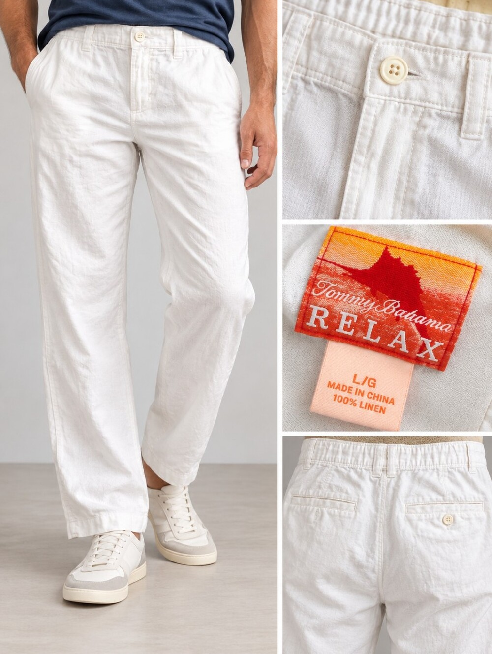 Tommy Bahama Cream Linen Pants